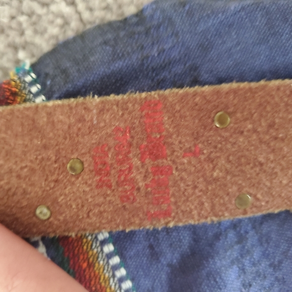 Lucky Brand Embroidered Leather Belt - Picture 2 of 5